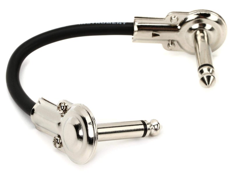 Hosa IRG-100.5 Guitar Patch Cable, Low-profile Right-angle to Same, 6 Inches